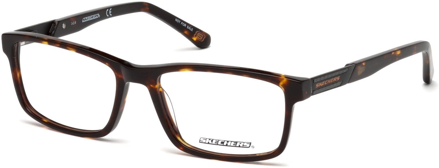 Skechers SE3201 Geometric Eyeglasses 052-052 - Dark Havana