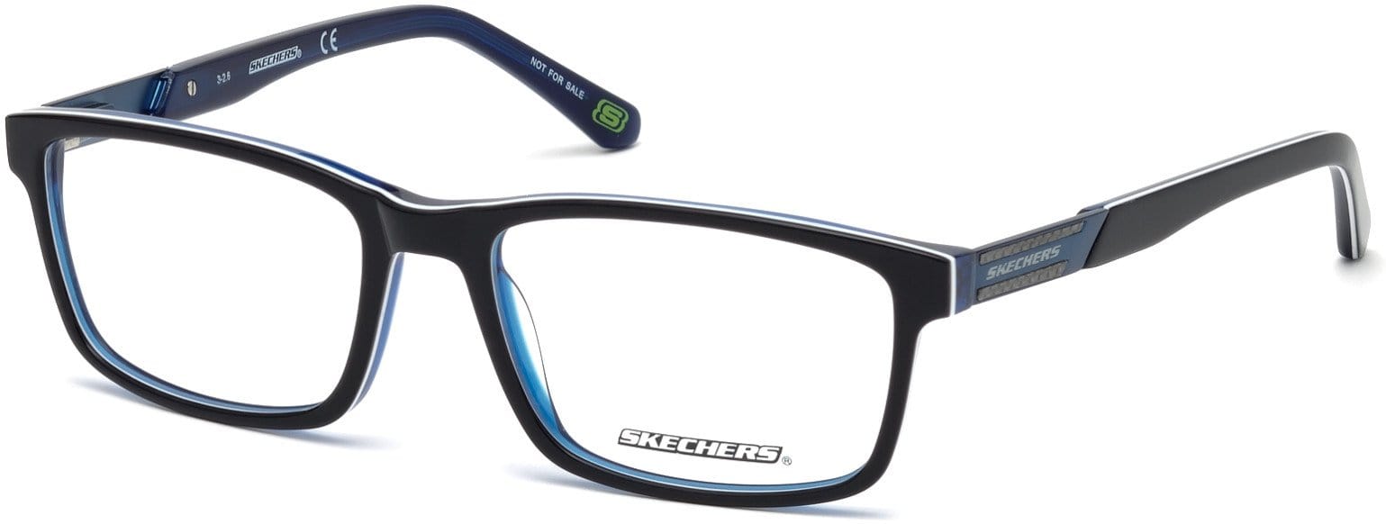 Skechers SE3201 Geometric Eyeglasses 090-090 - Shiny Blue