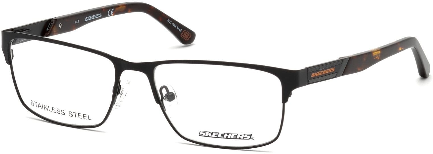 Skechers SE3202 Geometric Eyeglasses 002-002 - Matte Black