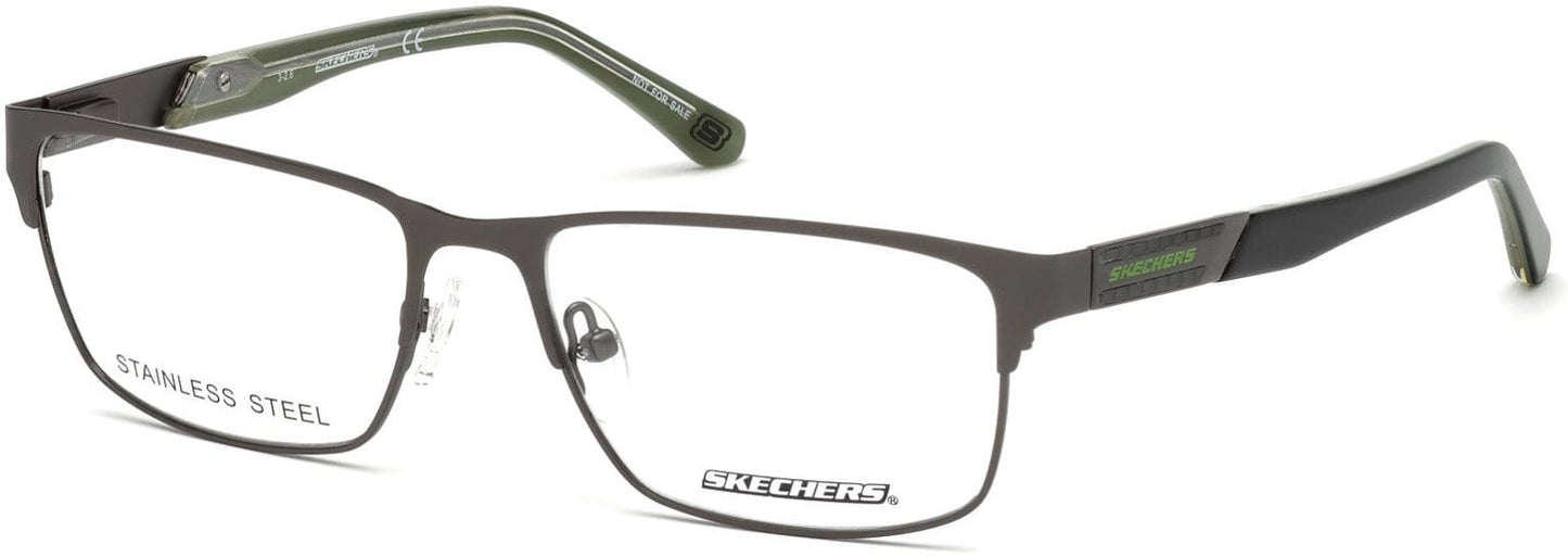 Skechers SE3202 Geometric Eyeglasses 009-009 - Matte Gunmetal