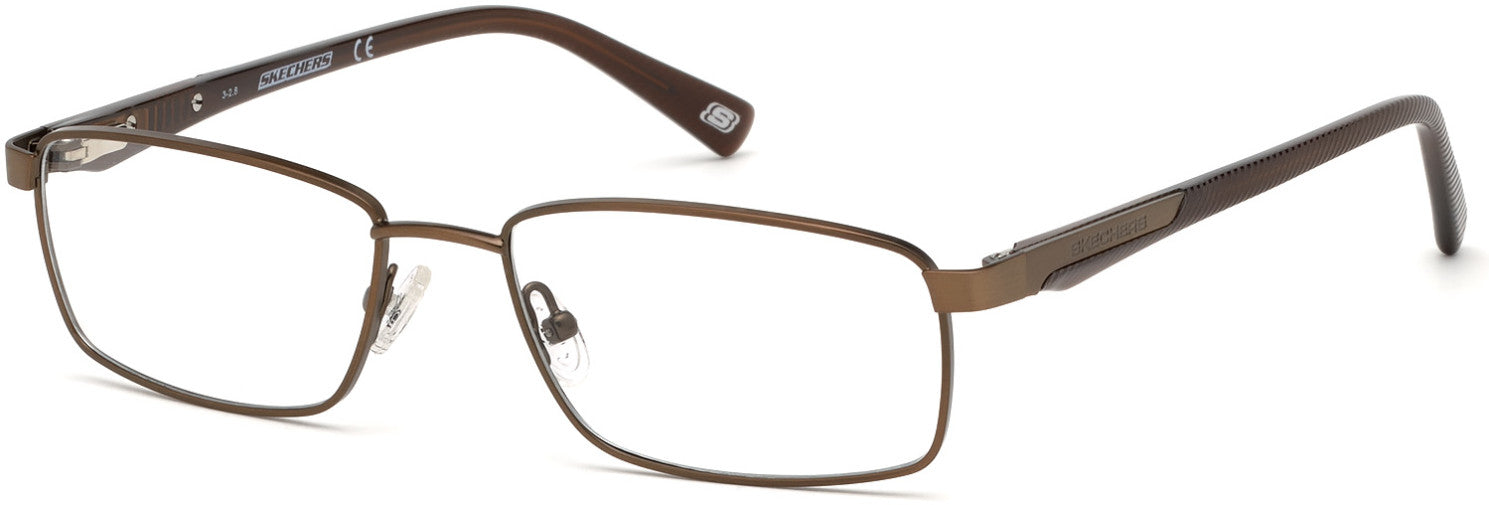 Skechers SE3232 Geometric Eyeglasses 049-049 - Matte Dark Brown