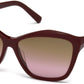 Swarovski SK0135 Square Sunglasses 71F-71F - Bordeaux/other / Gradient Brown