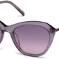 Swarovski SK0143 Cat Sunglasses 81Z-81Z - Shiny Violet / Gradient Or Mirror Violet Lenses