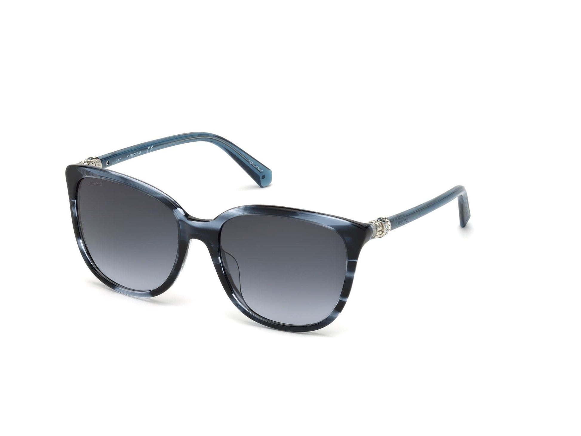 Swarovski SK0146-H Square Sunglasses 90W-90W - Shiny Blue / Gradient Blue Lenses