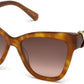 Swarovski SK0157 Butterfly Sunglasses 52G-52G - Dark Havana / Brown Mirror Lenses