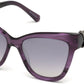 Swarovski SK0157 Butterfly Sunglasses 81C-81C - Shiny Violet / Smoke Mirror Lenses