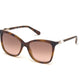 Swarovski SK0227 Butterfly Sunglasses 52G-52G - Dark Havana / Brown Mirror Lenses