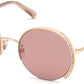 Swarovski SK0280-H Round Sunglasses 33U-33U - Gold / Bordeaux Mirror Lenses