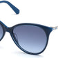 Swarovski SK0309 Cat Sunglasses 90W-90W - Shiny Blue / Gradient Blue
