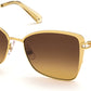 Swarovski SK0314 Butterfly Sunglasses 31F-31F - Matte Deep Gold / Gradient Brown