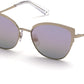 Swarovski SK0318 Cat Sunglasses 16Z-16Z - Shiny Palladium / Gradient