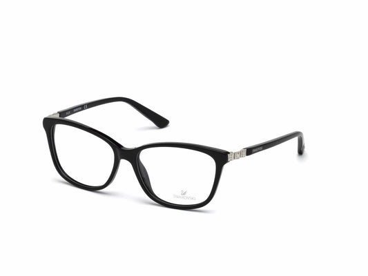 Swarovski SK5185 Gilberta Square Eyeglasses 001-001 - Shiny Black