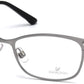 Swarovski SK5187 Goldie Rectangular Eyeglasses 015-015 - Matte Light Ruthenium