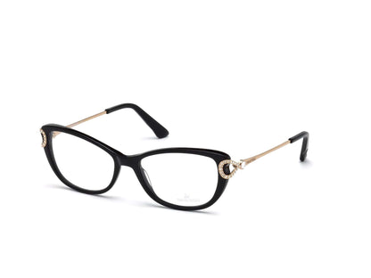 Swarovski SK5188 Gote Butterfly Eyeglasses 001-001 - Shiny Black