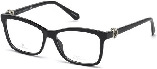Swarovski SK5255 Square Eyeglasses 001-001 - Shiny Black