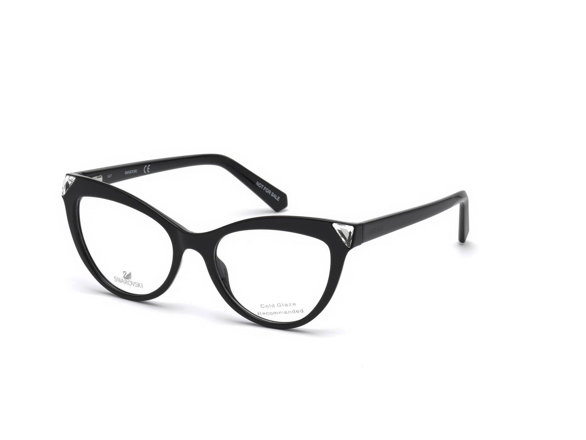 Swarovski SK5268 Cat Eyeglasses 001-001 - Shiny Black