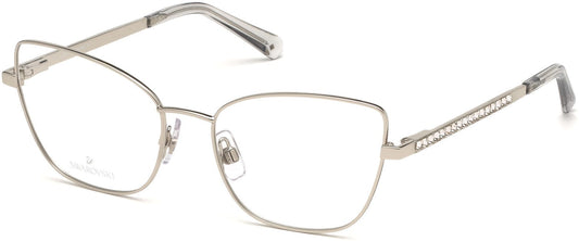 Swarovski SK5287 Butterfly Eyeglasses 016-016 - Shiny Palladium