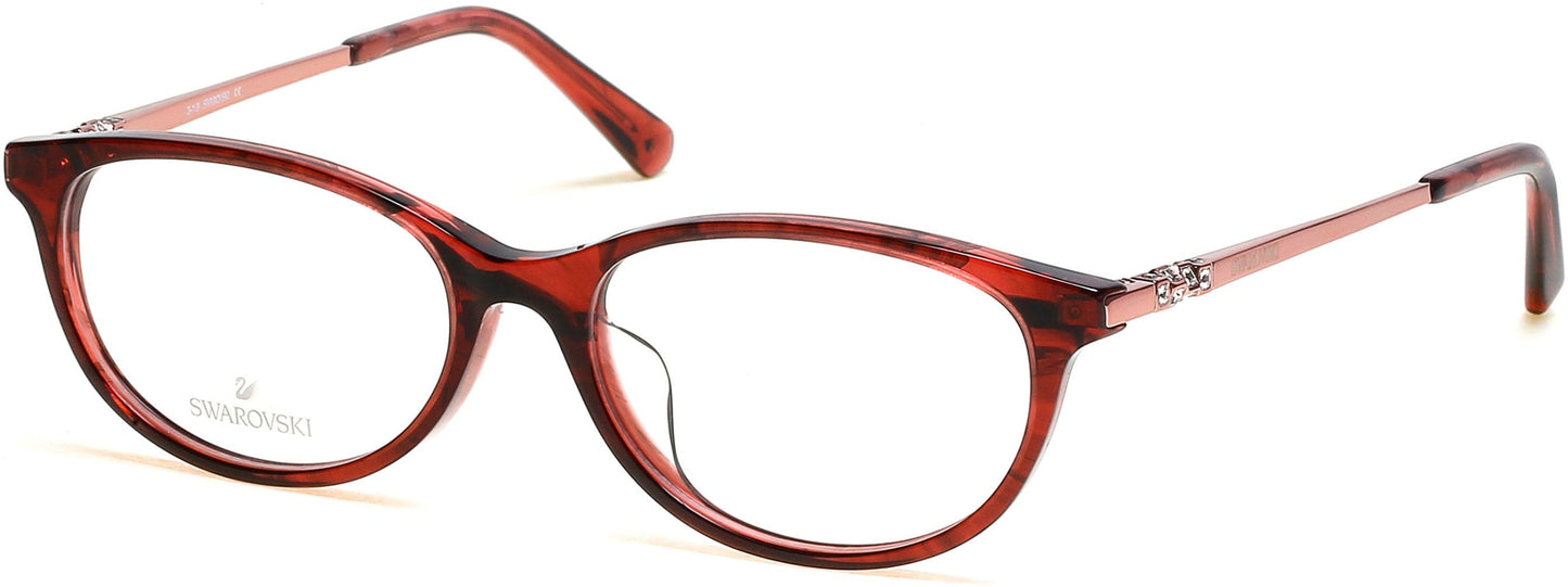 Swarovski SK5294-D Round Eyeglasses 069-069 - Shiny Bordeaux
