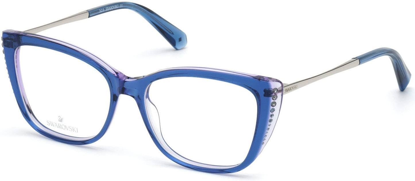 Swarovski SK5366 Butterfly Eyeglasses 092-092 - Blue