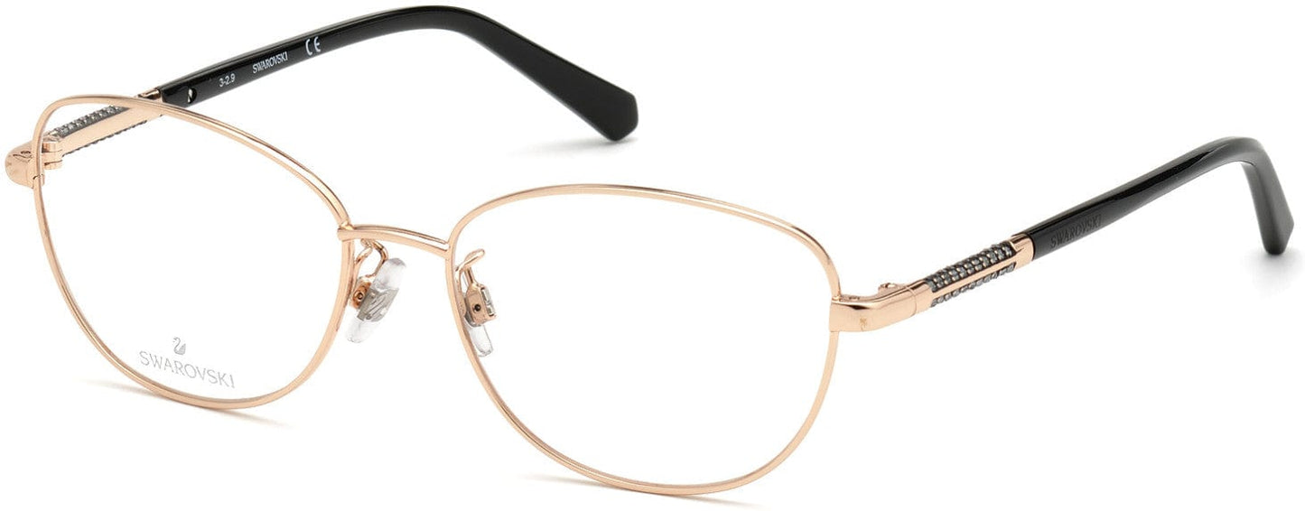 Swarovski SK5386-H Rectangular Eyeglasses 033-033 - Pink Gold
