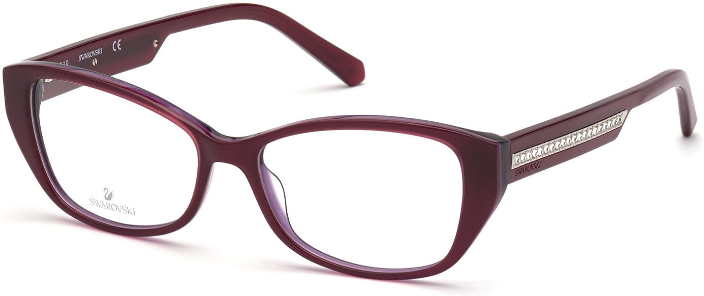 Swarovski SK5391 Rectangular Eyeglasses 081-081 - Shiny Violet