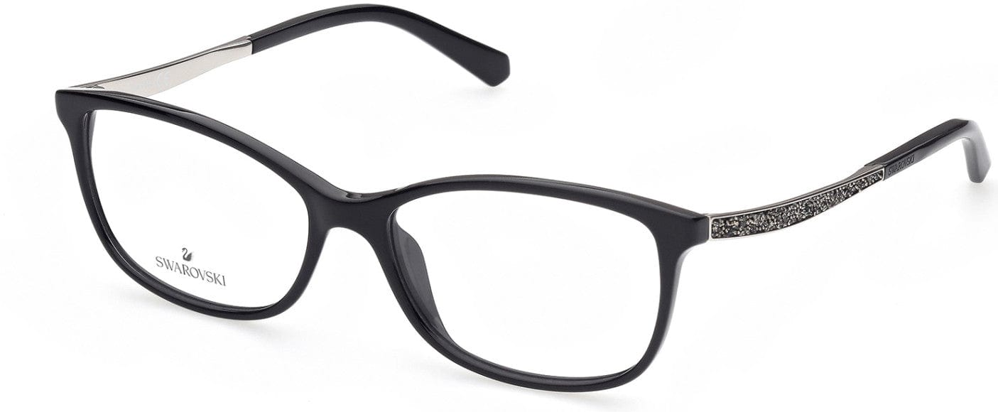 Swarovski SK5412 Rectangular Eyeglasses 001-001 - Shiny Black