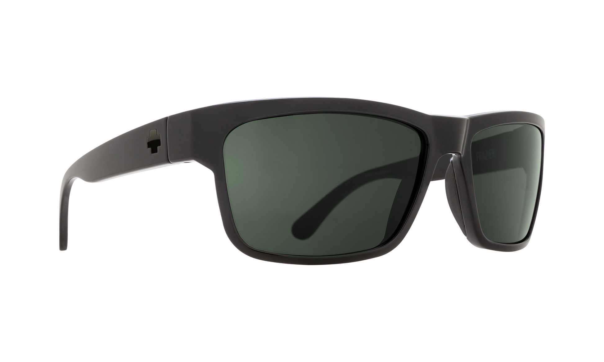 SPY Frazier Sunglasses  Happy Gray Green SOSI Matte Black  59-16-127