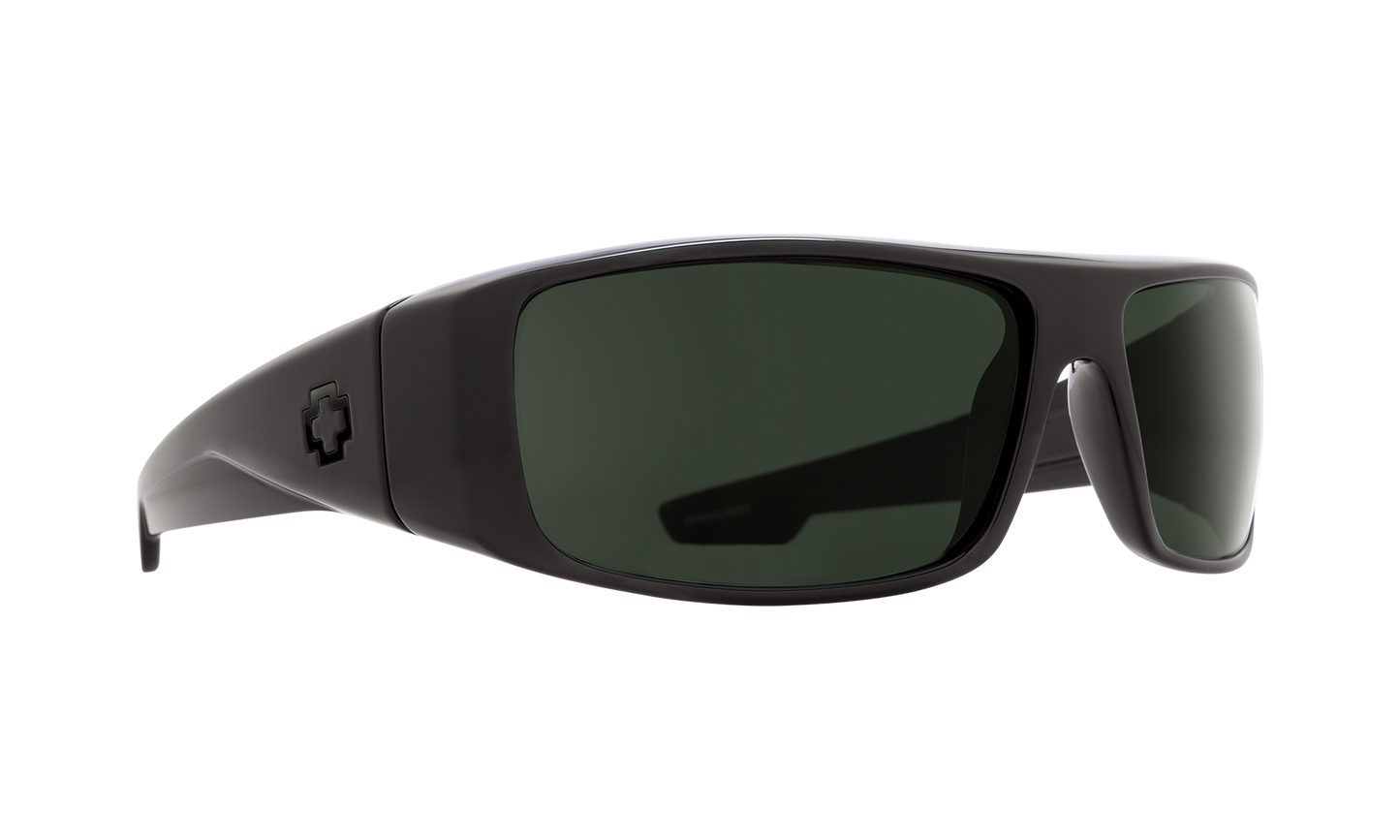 SPY Logan Sunglasses  Happy Gray Green SOSI Matte Black ANSI RX  60-13-124