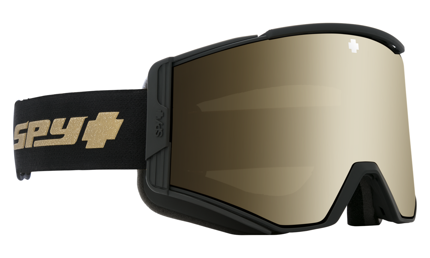 SPY Ace Snow Goggle Goggles  HD Plus Bronze w/ Gold Spectra Mirror + HD Plus LL Persimmon w/ Silver Spectra Mirror 25th Anniv Black Gold One Size