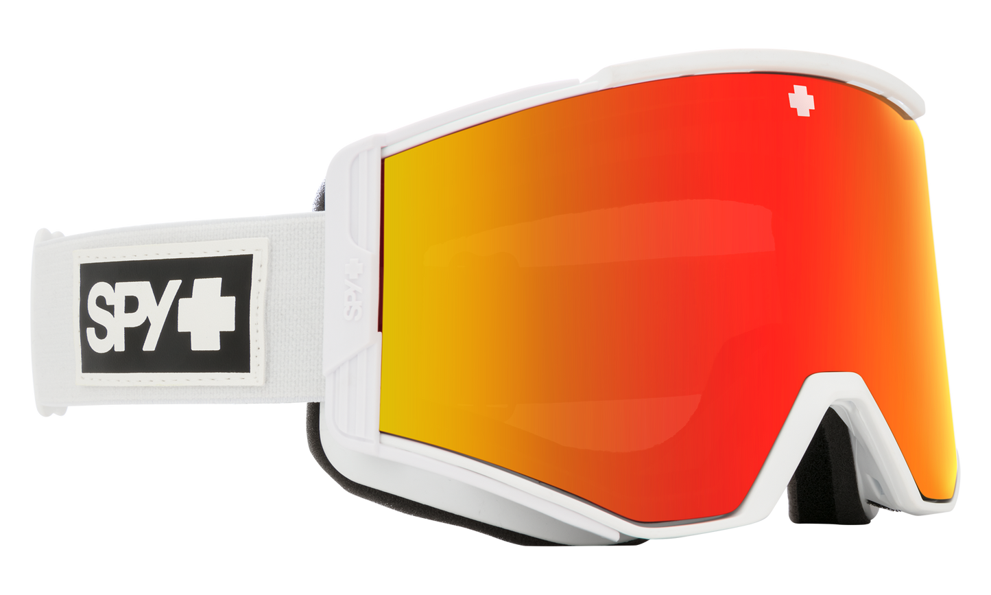 SPY Ace Snow Goggle Goggles  HD Plus Bronze w/ Red Spectra Mirror + HD Plus LL Yellow w/ Green Spectra Mirror Matte White One Size