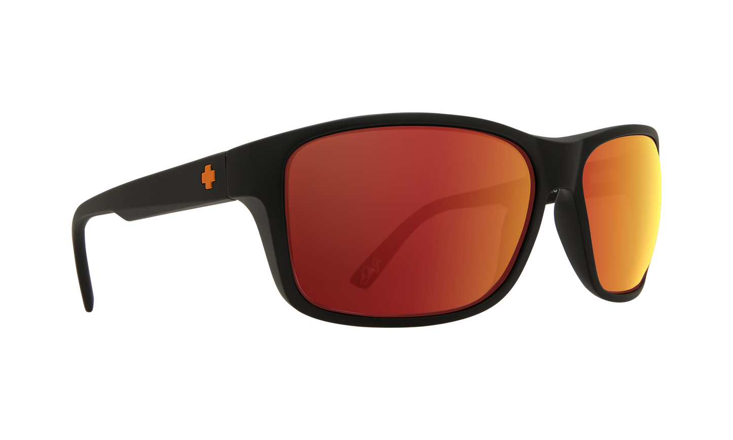 SPY Arcylon Sunglasses  HD Plus Gray Green with Orange Spectra Mirror SPY + Dale Jr Matte Black  60-14-128