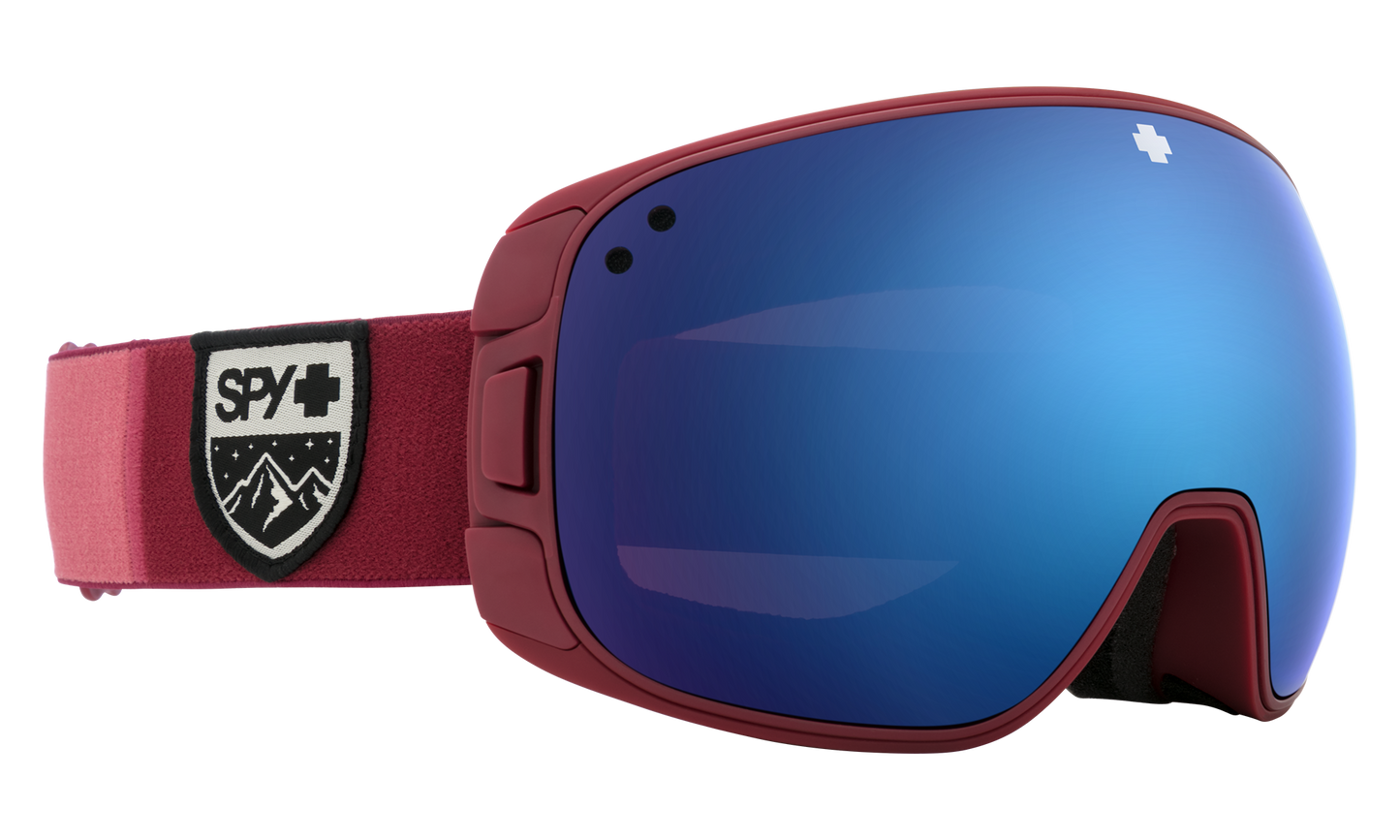 SPY Bravo Snow Goggle Goggles  HD Plus Rose w/ Dark Blue Spectra Mirror + HD Plus LL Light Gray Green w/ Red Spectra Mirror Colorblock Raspberry One Size