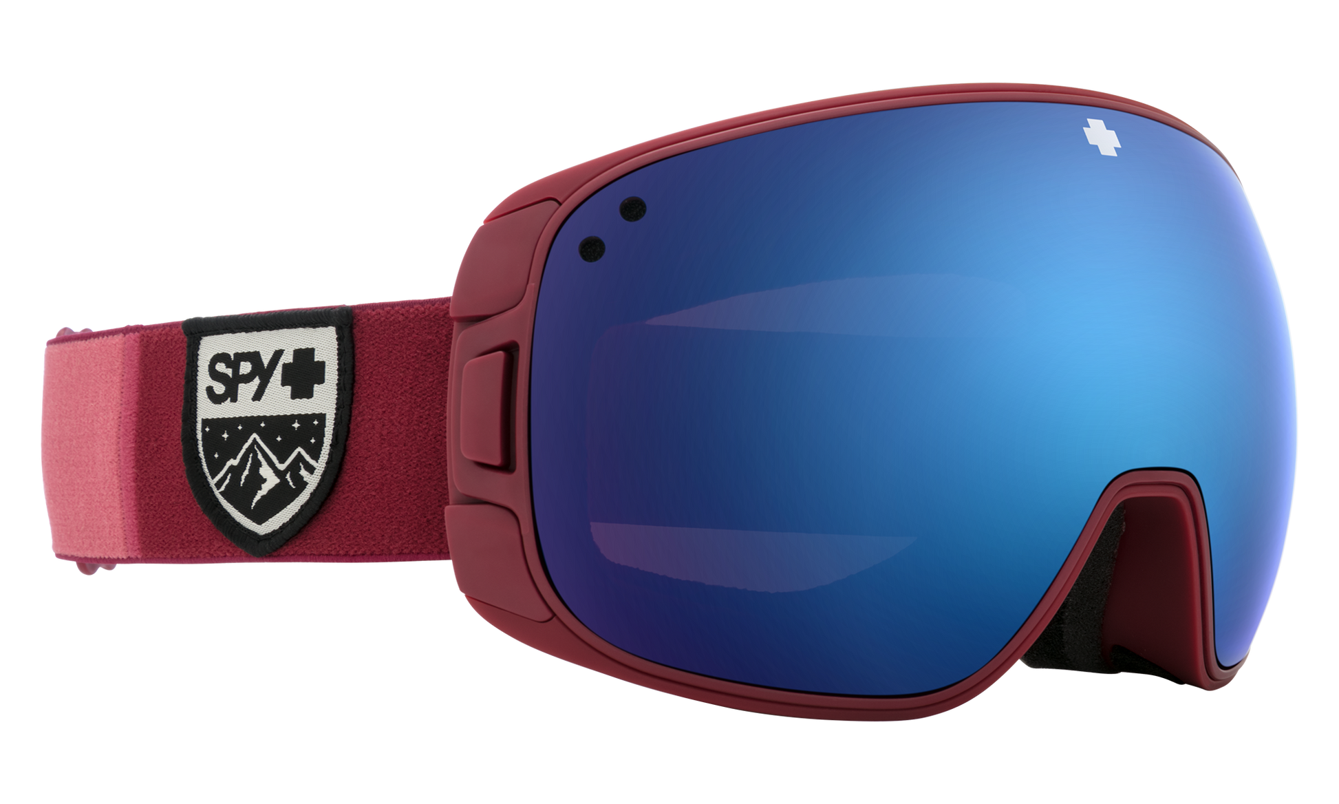 SPY Bravo Snow Goggle Goggles  HD Plus Rose w/ Dark Blue Spectra Mirror + HD Plus LL Light Gray Green w/ Red Spectra Mirror Colorblock Raspberry One Size