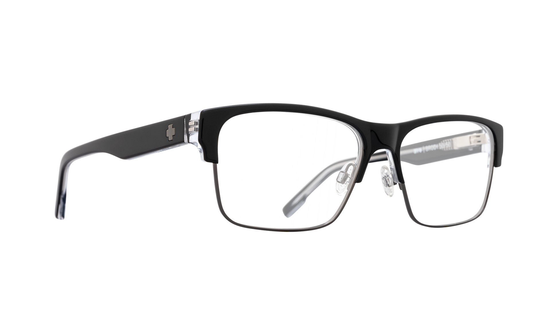 SPY Brody 50/50 57 Eyeglasses   Black Clear Gunmetal One Size