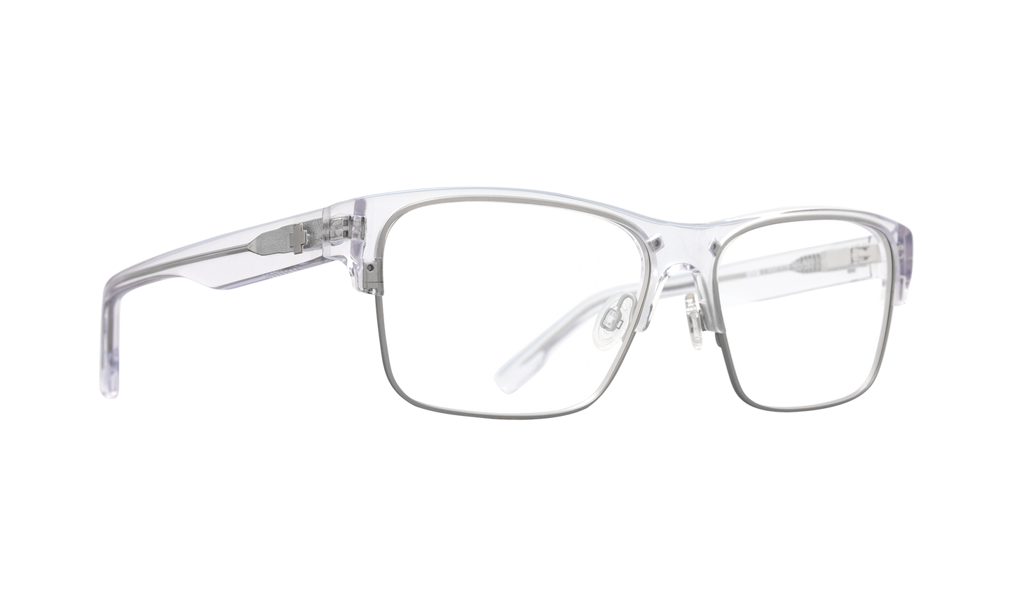 SPY Brody 50/50 57 Eyeglasses   Crystal Matte Silver One Size