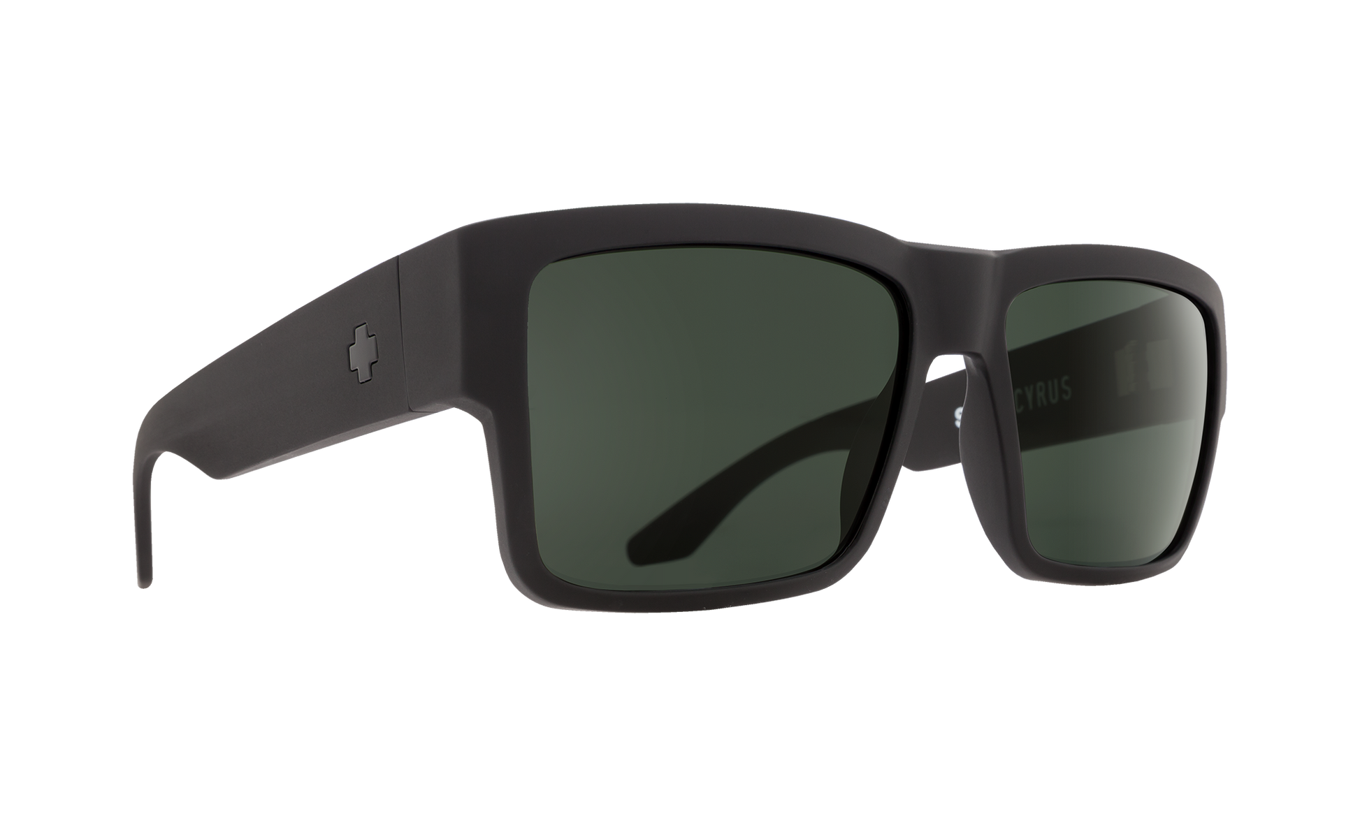 SPY Cyrus Sunglasses  Happy Gray Green Matte Black  58-17-145
