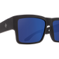 SPY Cyrus Sunglasses  Happy Bronze with Blue Spectra Mirror Soft Matte Black  58-17-145