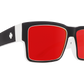 SPY Cyrus Sunglasses  Happy Gray Green with Red Spectra Mirror Whitewall  58-17-145