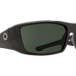 SPY Dirk Sunglasses  Happy Gray Green Soft Matte Black  64-16-125