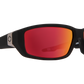 SPY Dirty Mo Sunglasses  Happy Rose with Red Spectra Mirror Soft Matte Black  61-17-121