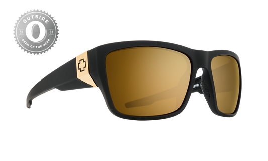 SPY Dirty Mo 2 Sunglasses  Happy Bronze with Gold Spectra Mirror 25th Anniversary Matte Black Gold  58-16-130