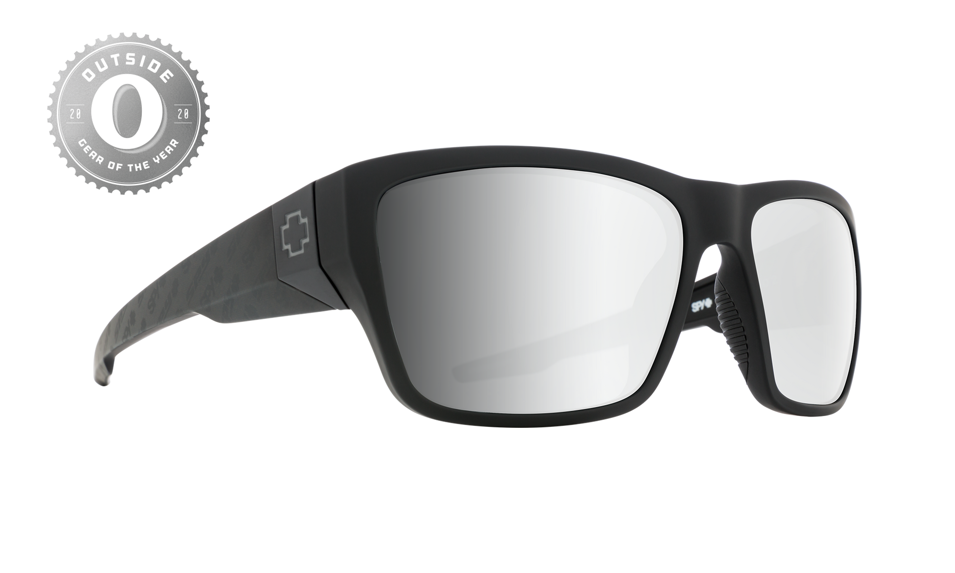 SPY Dirty Mo 2 Sunglasses  Happy Gray Green with Silver Spectra Mirror Matte Black Logo Fade  58-16-130