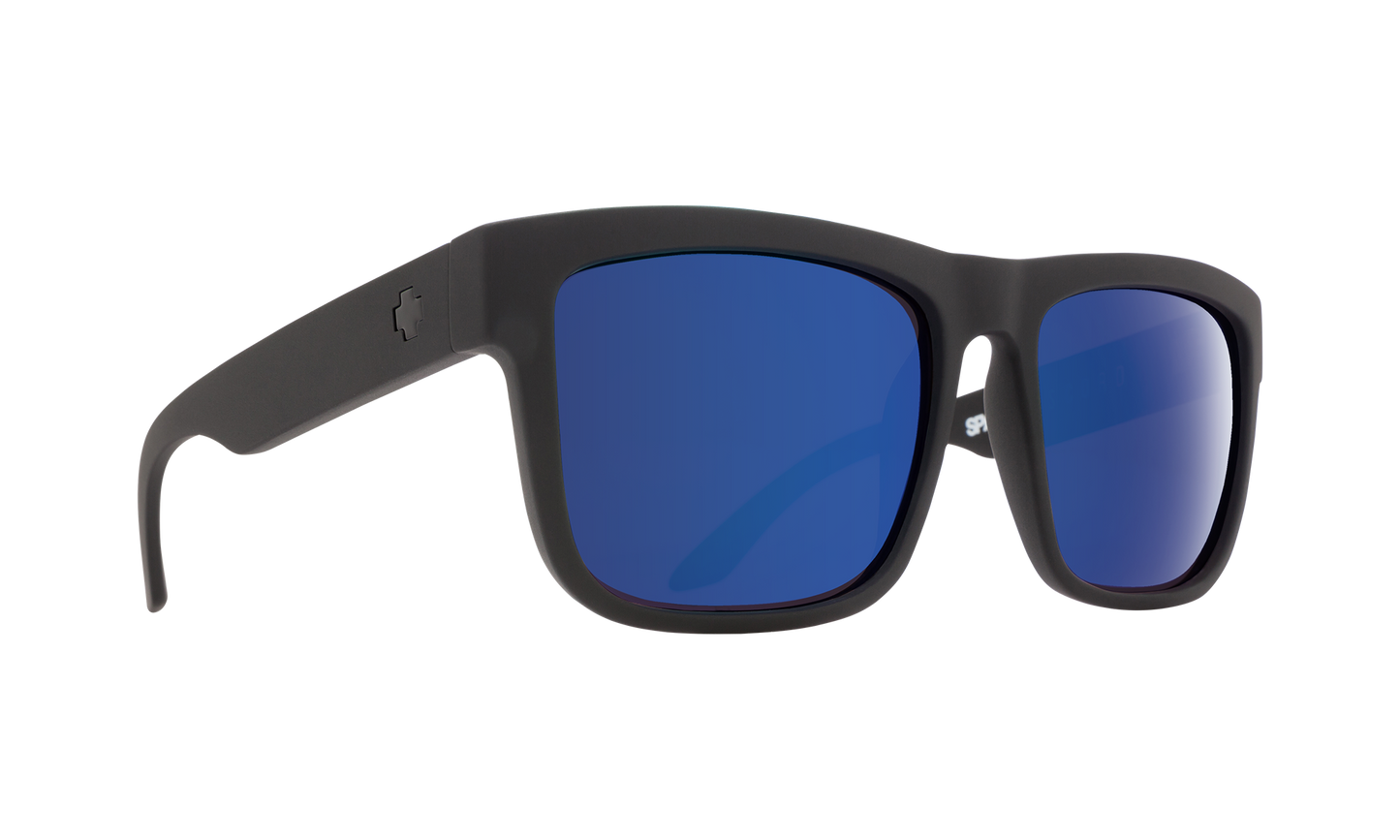 SPY Discord Sunglasses  Happy Bronze Polar with Blue Spectra Mirror Matte Black  57-17-145