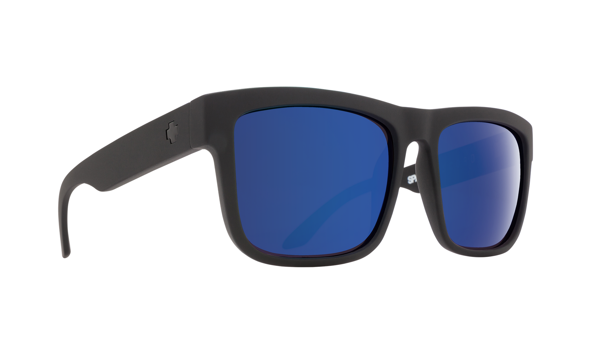 SPY Discord Sunglasses  Happy Bronze Polar with Blue Spectra Mirror Matte Black  57-17-145