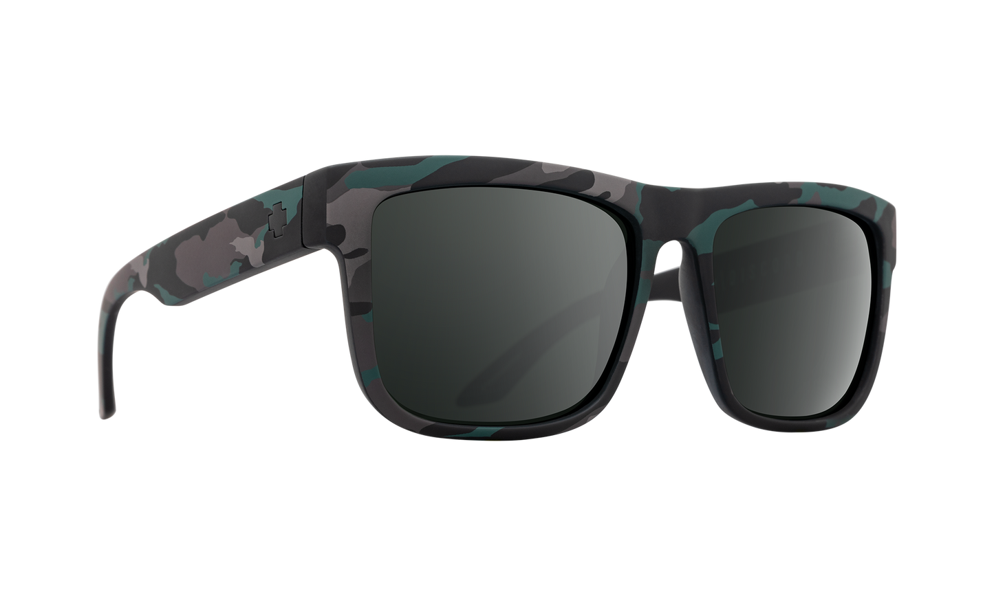 SPY Discord Sunglasses  HD Plus Gray Green w/ Black Spectra Mirror Stealth Camo  57-17-145