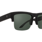 SPY Discord 50/50 Sunglasses  Happy Gray Green Polar Soft Matte Black  58-18-145
