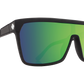 SPY Flynn Sunglasses  Happy Bronze with Green Spectra Mirror Matte Black  a whopping 134-00-140