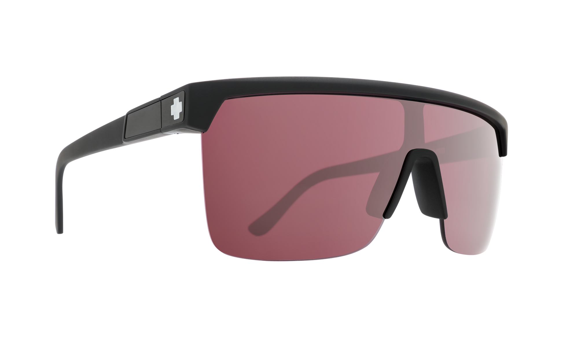 SPY Flynn 50/50 Sunglasses  Happy Rose with Silver Spectra Mirror Matte Black  134-00-140