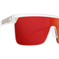 SPY Flynn 50/50 Sunglasses  Happy Gray Green with Red Spectra Mirror Matte Crystal  134-00-140