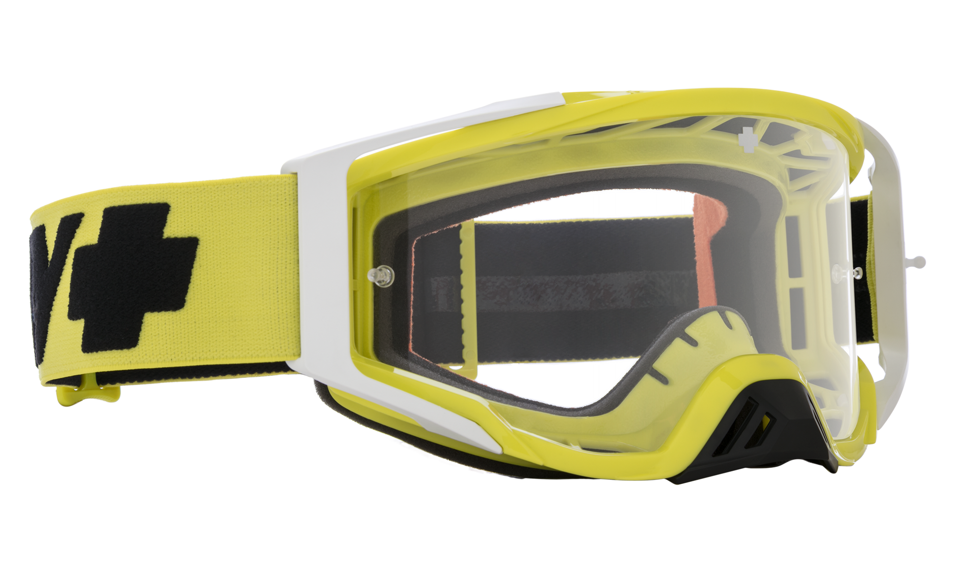 SPY Foundation Mx Goggle Goggles  HD Clear Checkers Hi-Vis Green One Size